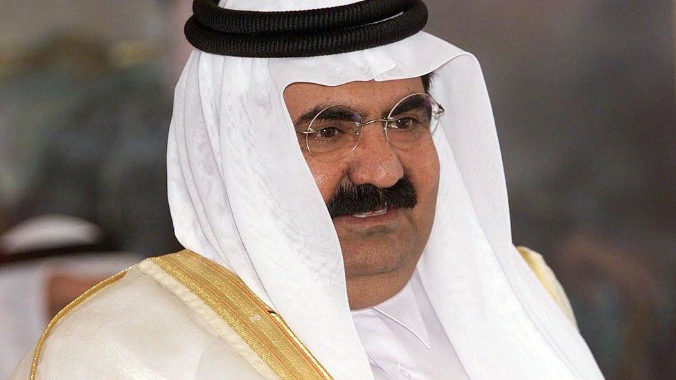 Hamad bin Khalifa al Thani, emir de Qatar, en 1999.