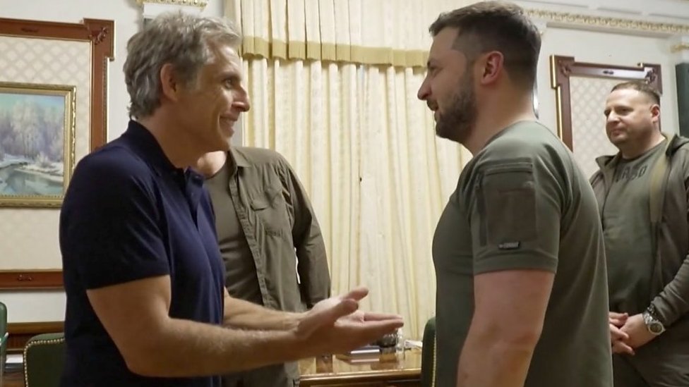 Ben Stiller meets Zelensky in Kyiv as ambassador for UN refugee agency