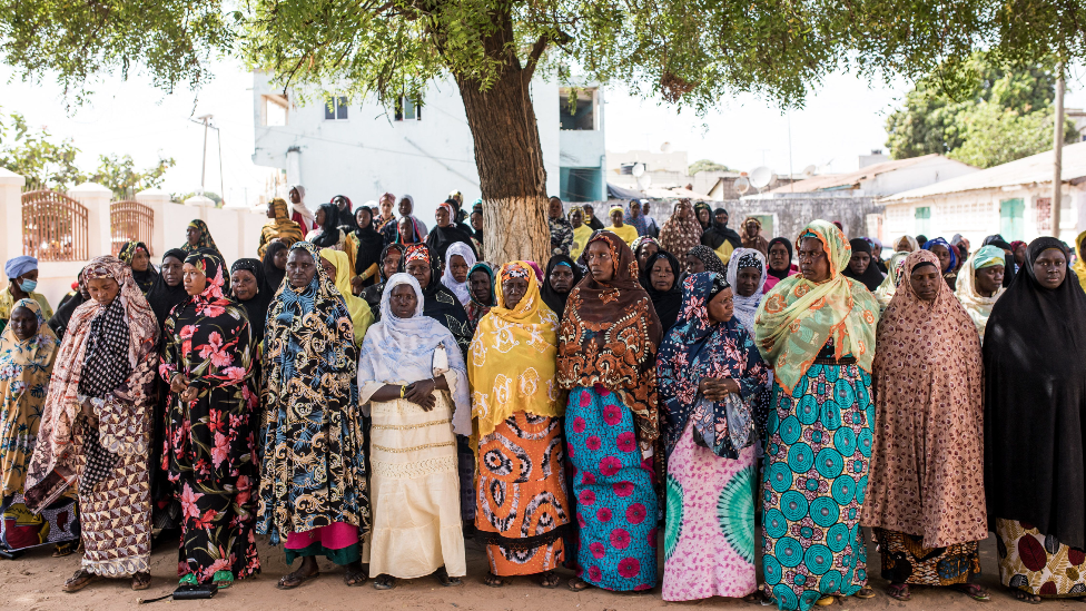 Mourners line the streets in Banjul during Ebrima Solo Sandeng's funeral - Tuesday 10 January 2023