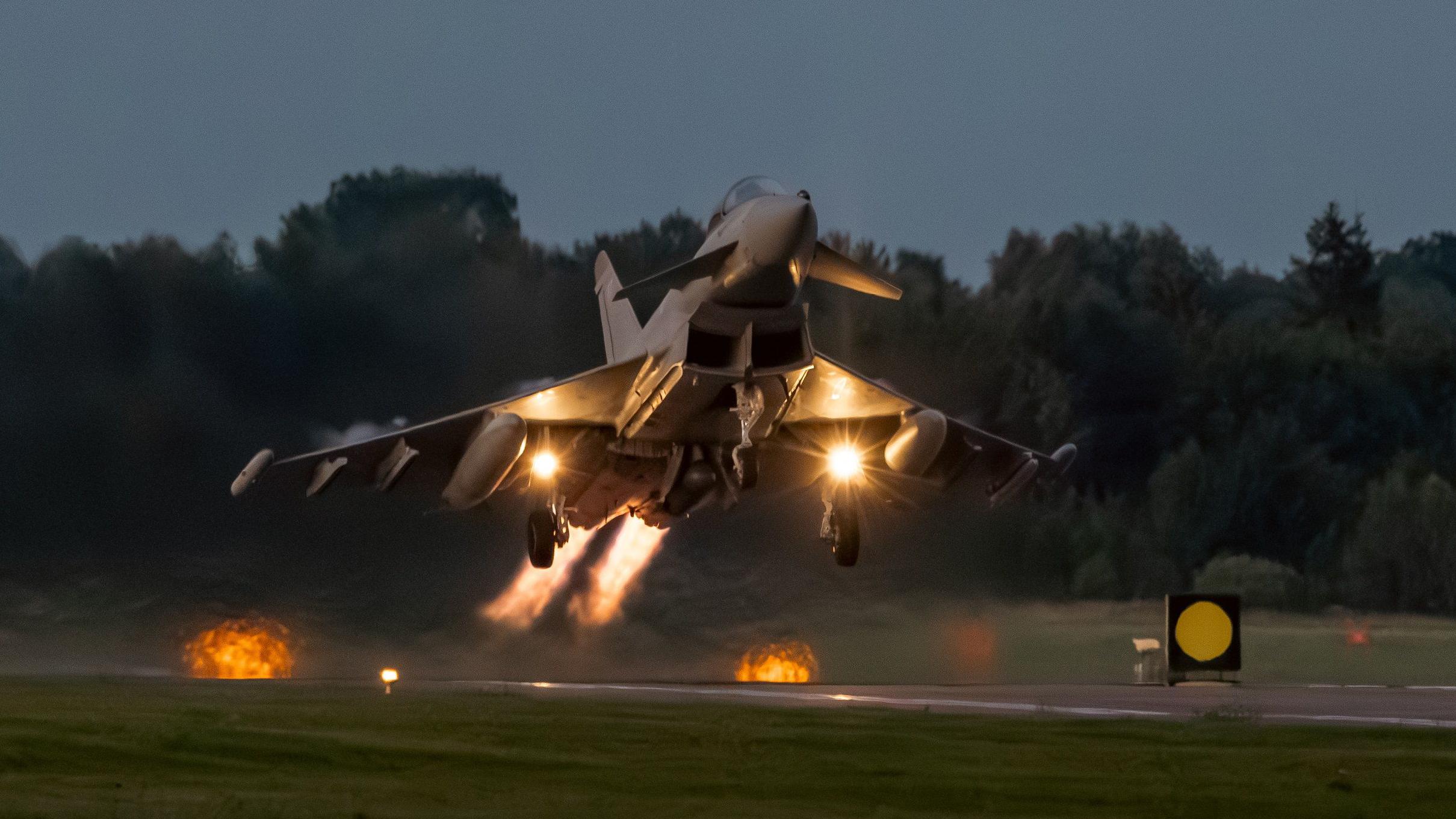 UK RAF Typhoon fighter jets to defend Polish airspace after Russian drone  incursion
