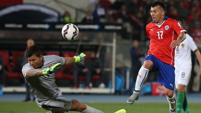 Chile and Bolivia progress to quarter-finals after five-goal rout