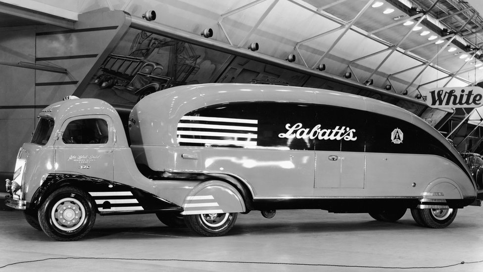 Image result for Labatts art deco delivery truck