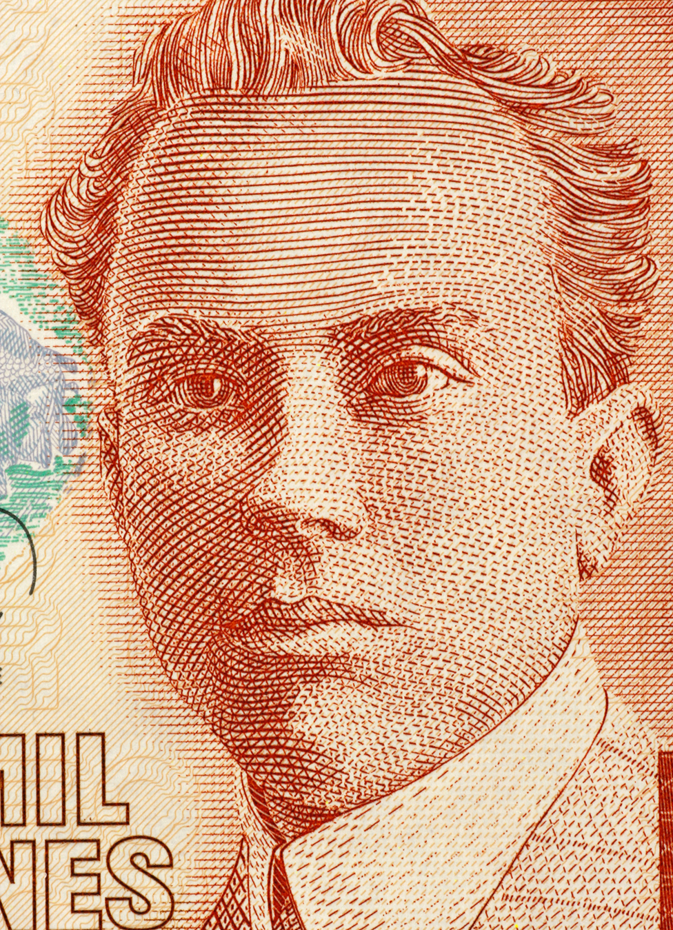 Efigie de Picado Twight en un billete de 2000 colones