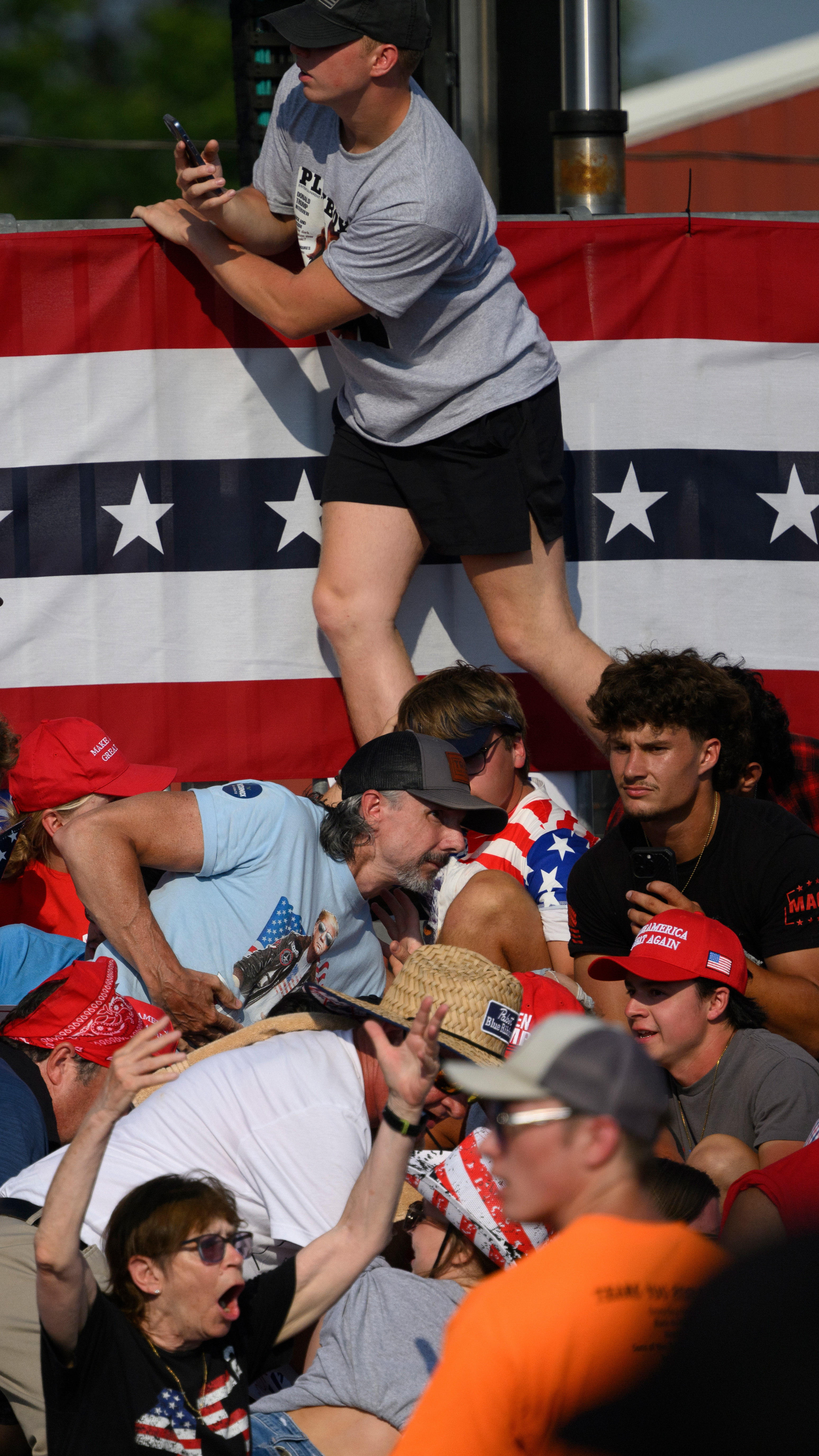 Spectators react to shooting 