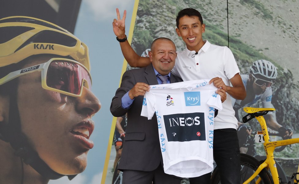 Egan Bernal y Fabio Rodriguez Egan Bernal y Fabio Rodriguez