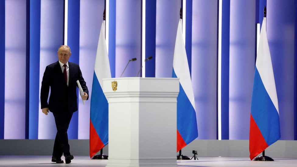 Putin en el escenario