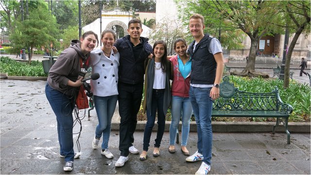 School Reporters Miguel, Marco, Natalia, Mariana, Maria, and Sofia