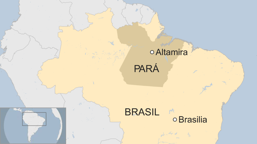 Un mapa del estado Pará
