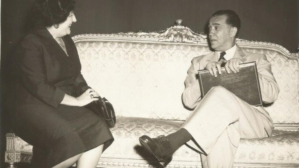 Odete de Carvalho e Souza e Juscelino Kubitschek, em 1956