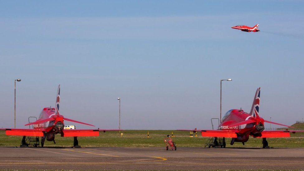 Красные стрелы летят в RAF Scampton
