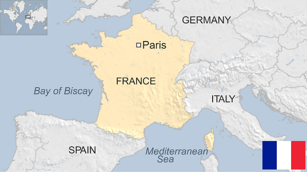 map of france with capital only
