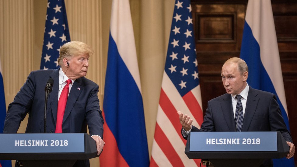 Trump y Putin en Helsinki.