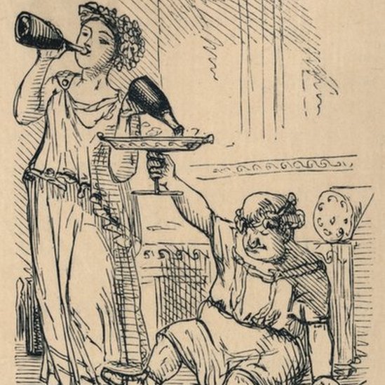 Bacchanalian Group, 1852, ilustração de John Leech