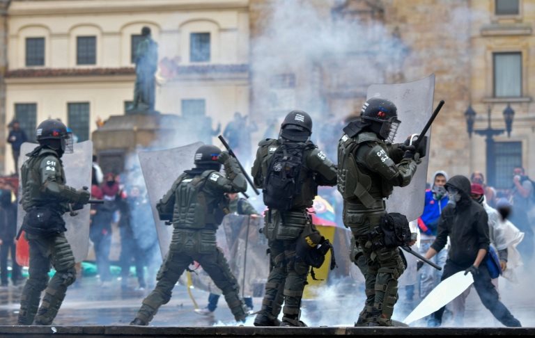 disturbios en Bogotá