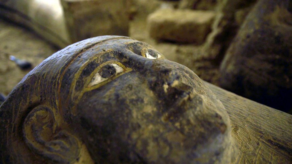 A sarcophagus from the Saqqara necropolis