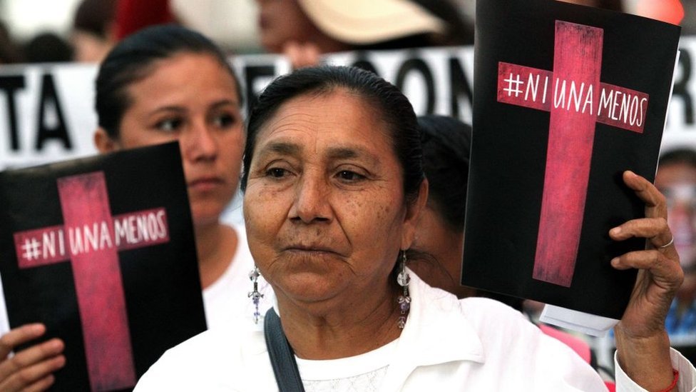Marcha contra la violencia contra las mujeres en México.