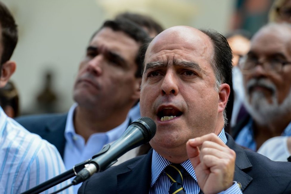 El presidente de la Asamblea Nacional de Venezuela, Julio Borges, desconoció la sentencia del Tribunal Supremo de Justicia. El presidente de la Asamblea Nacional de Venezuela, Julio Borges.