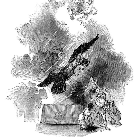 Ilustración "The Tempest", de Shakespeare.
