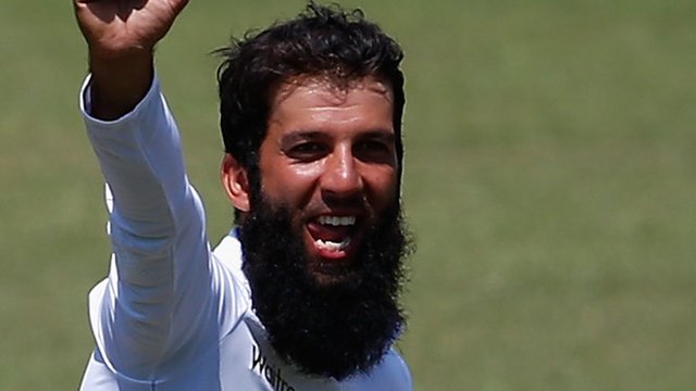 England's Moeen Ali celebrates during 'brilliant day'
