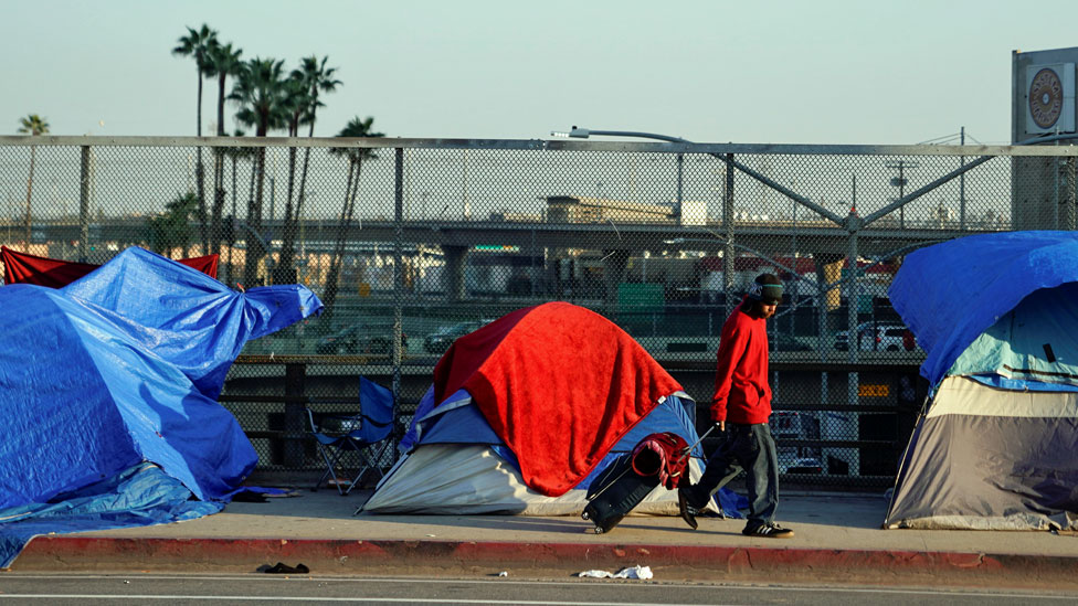 Бездомный в Калифорнии