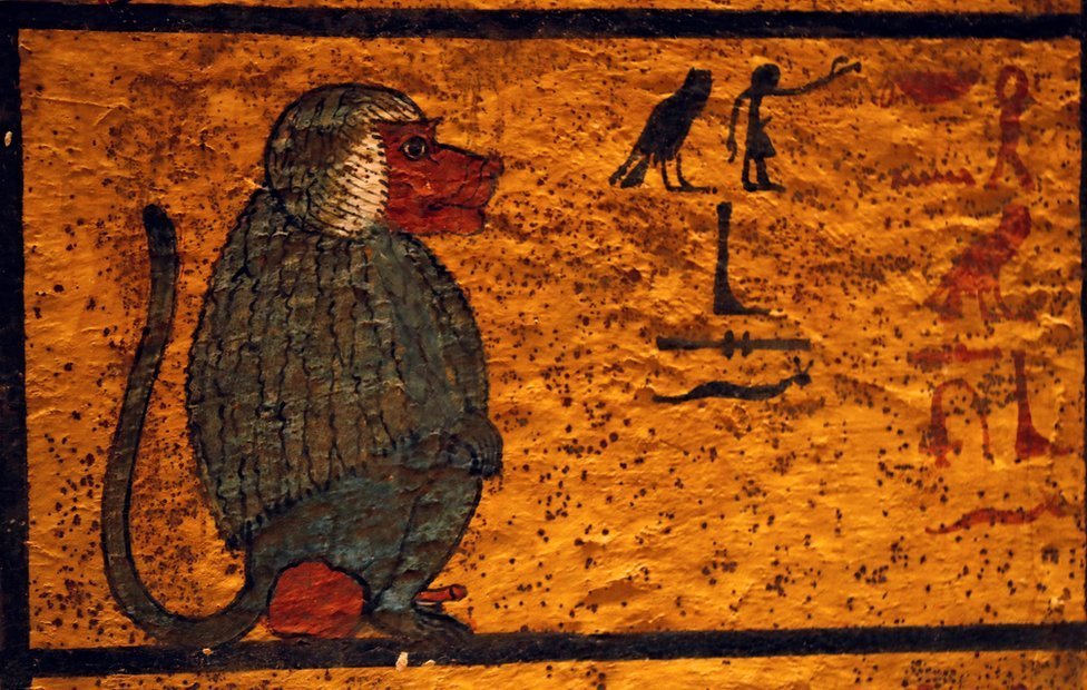 Pinturas en la tumba de Tutankamón. Pinturas en la tumba de Tutankamón.