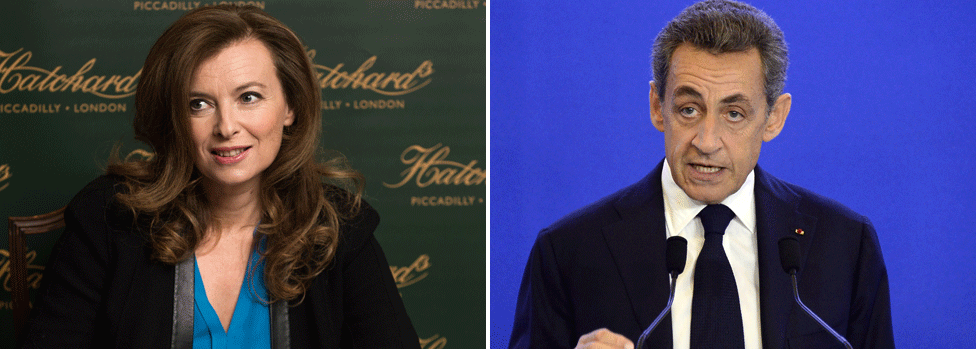 Фотографии бывшего партнера Валери Триервейлер и политического соперника Николя Саркози