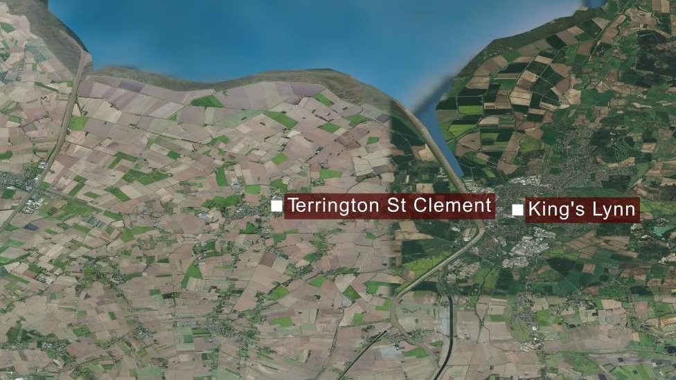 Карта с изображением Террингтон-Сент-Клемент и Кингс-Линн