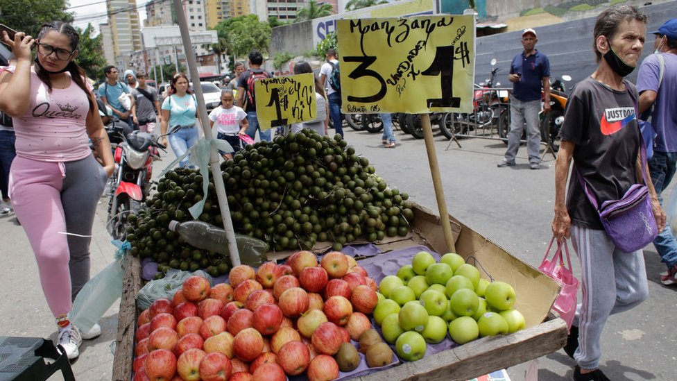 Mercado popular en Venezuela.