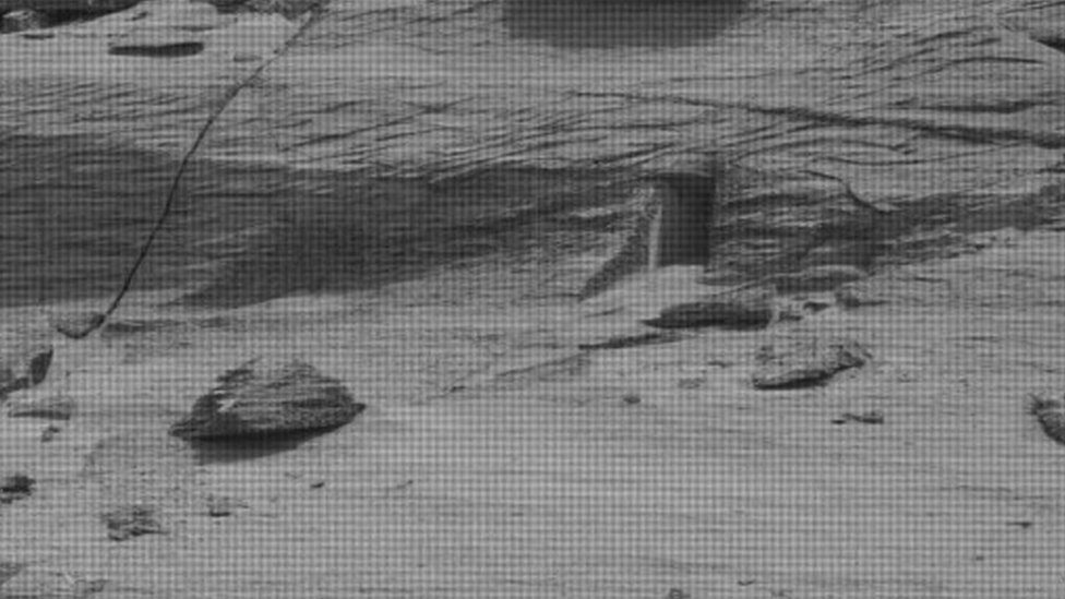 Uma imagem de Marte enviada pela sonda Curiosity