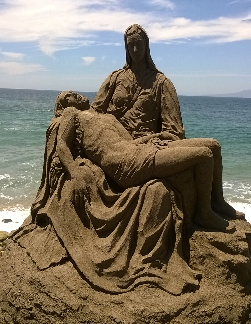 Escultura de arena en Puerto Vallarta