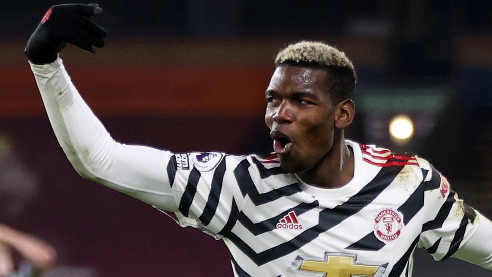Paul Pogba amefunga goli la ushindi dhidi ya ya Burnley na kuipeleka Manchester United kileleni.