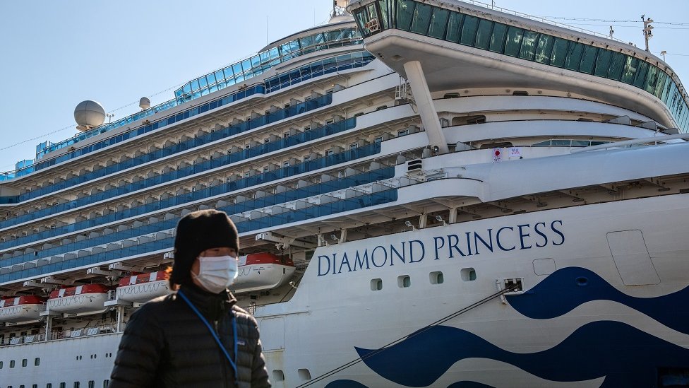 Diamond Princess 4 Şubat'tan beri Yokohama'da karantina altında