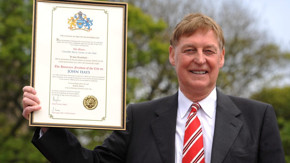 John Hayes with Freedom of the City