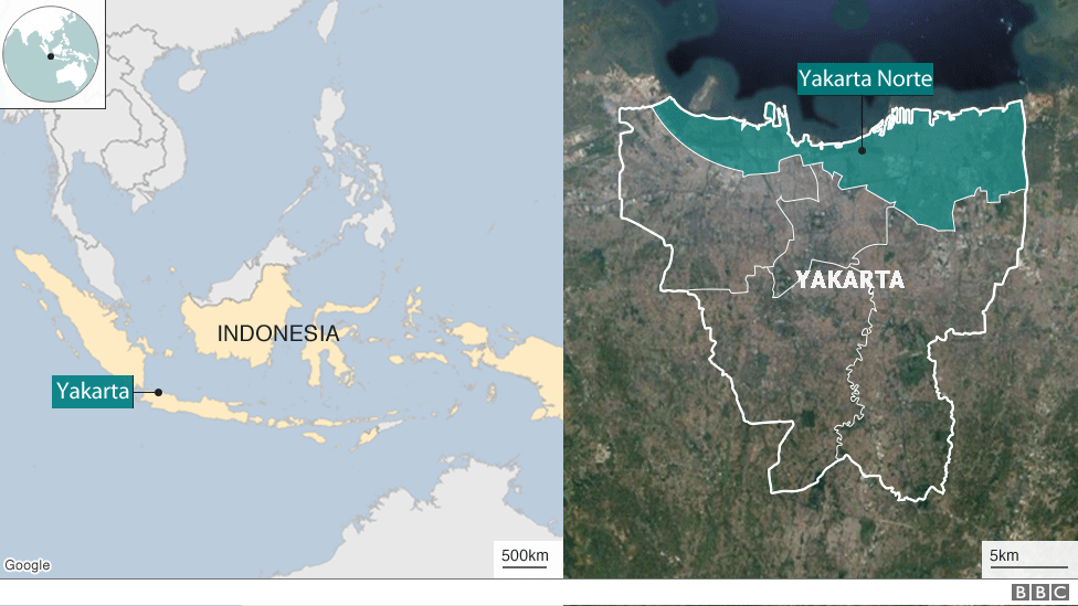 Mapa de Indonesia y Yakarta