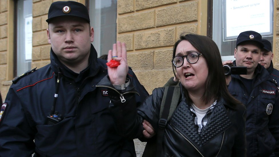 Russian LGBT rights campaigner Yelena Grigoryeva