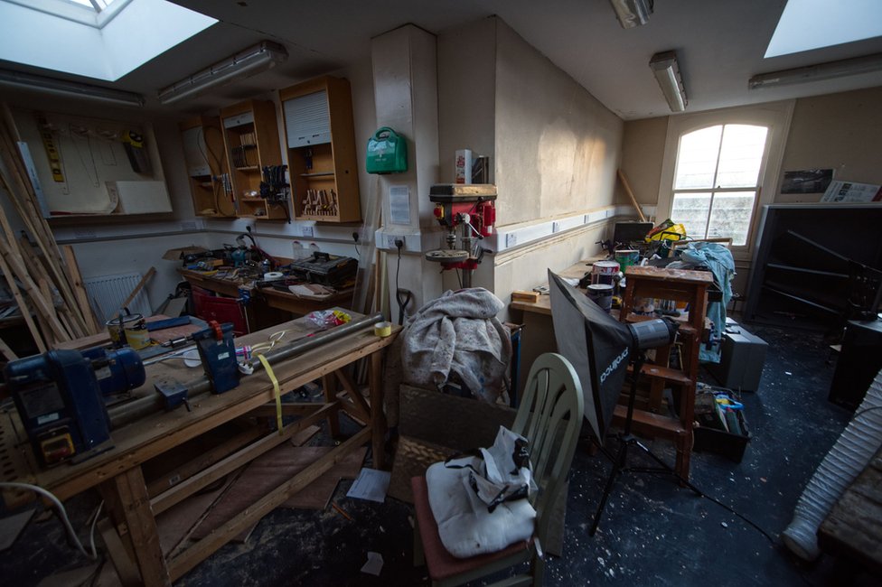 Inside the apprentice area at the railway station