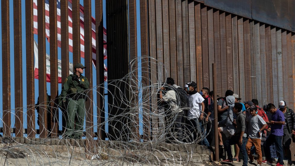 Frontera entre México y EE. UU. en Tijuana.