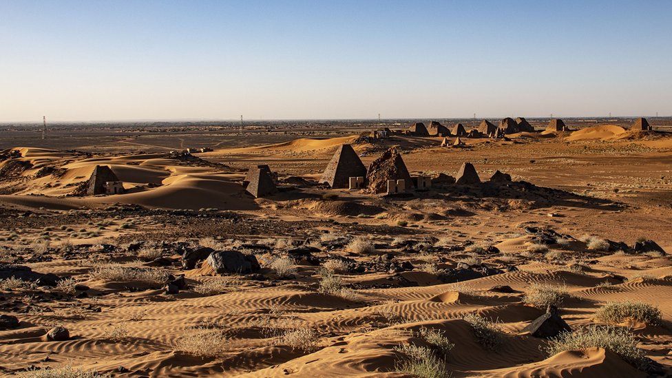 Pyramids at the site