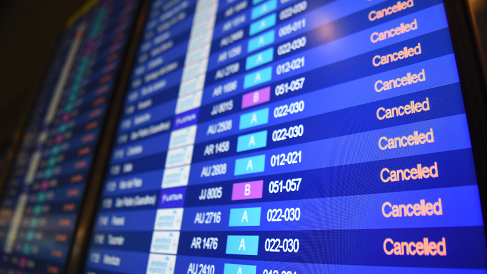 Todos los vuelos a Buenos Aires el jueves fueron cancelados. Paro en Argentina