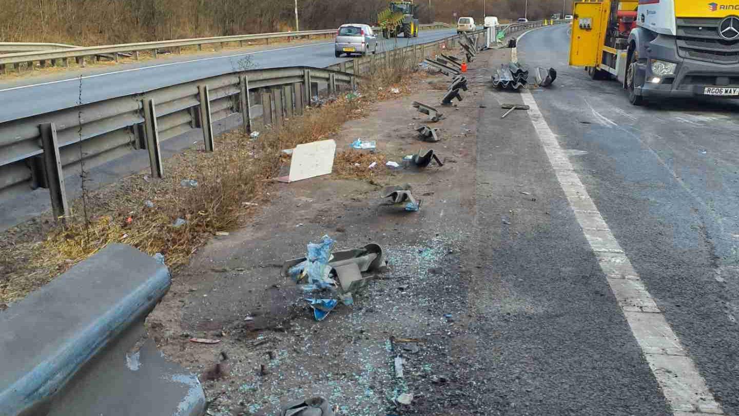 A12 at Witham still partially closed after bridge damage BBC News