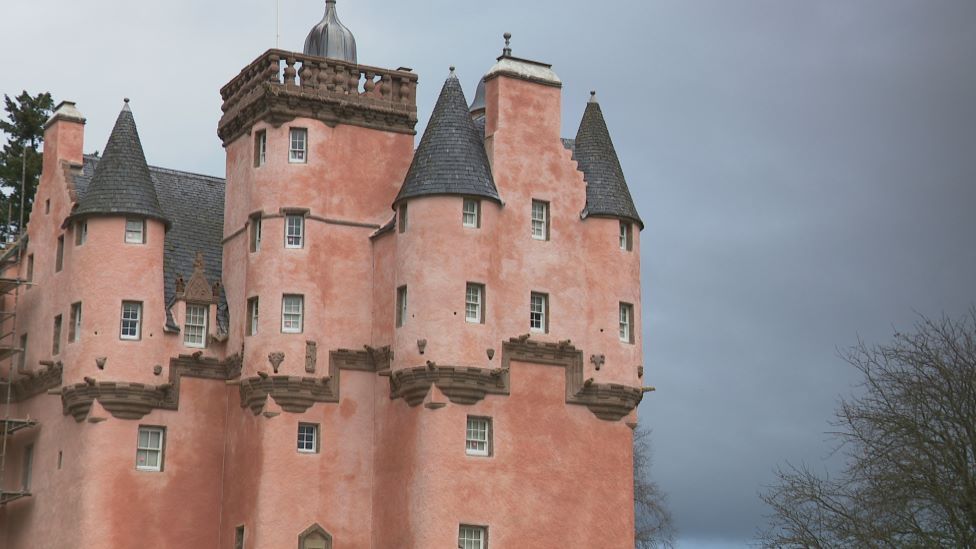 Craigievar Castle Pink Scottish Castle Art Print 