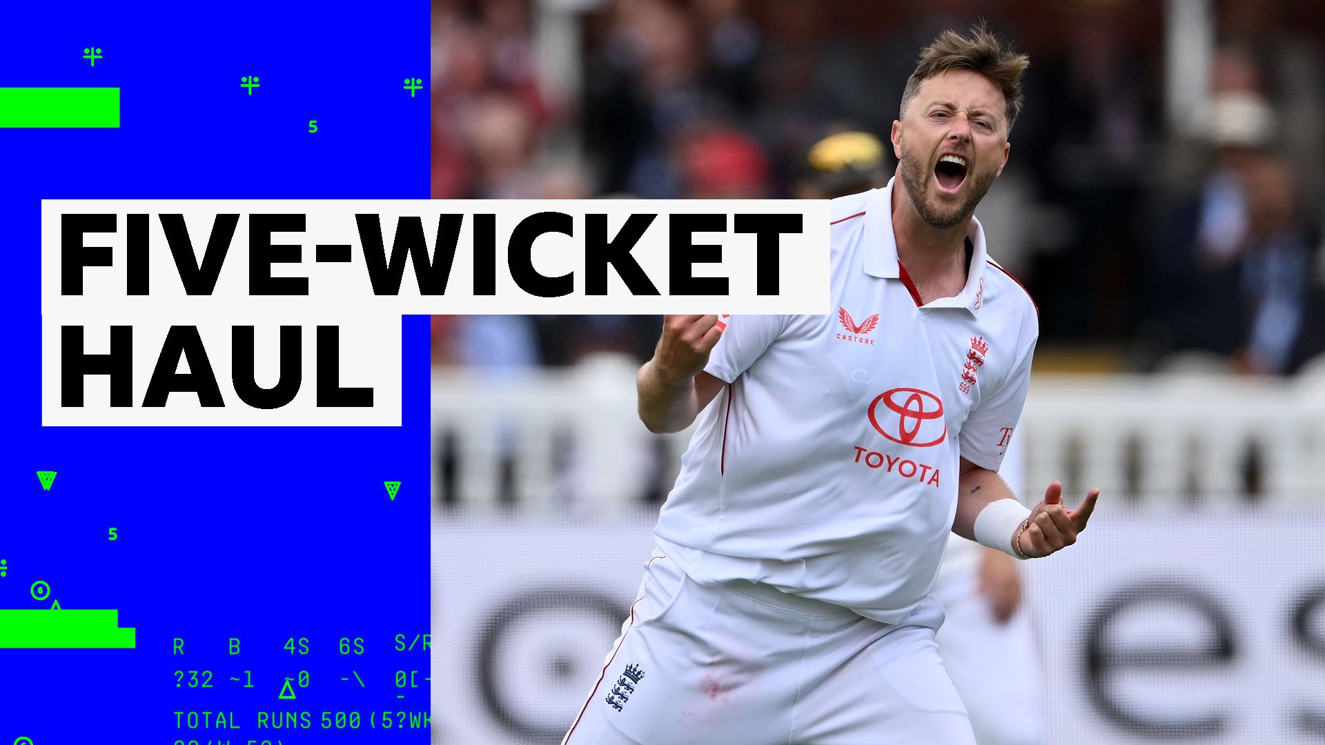 'What a moment!' - Robinson's England wickets