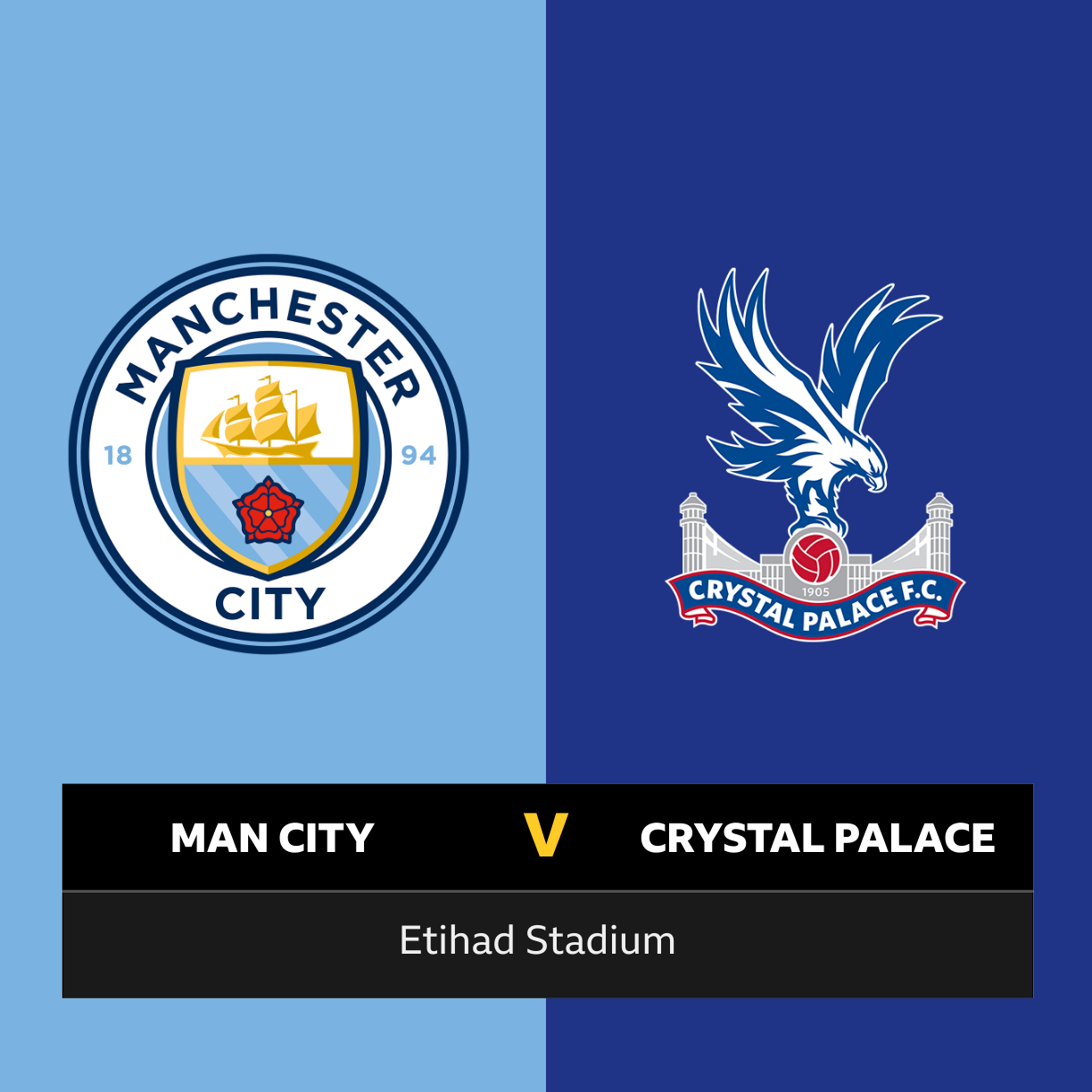 Manchester City vs Crystal Palace LIVE