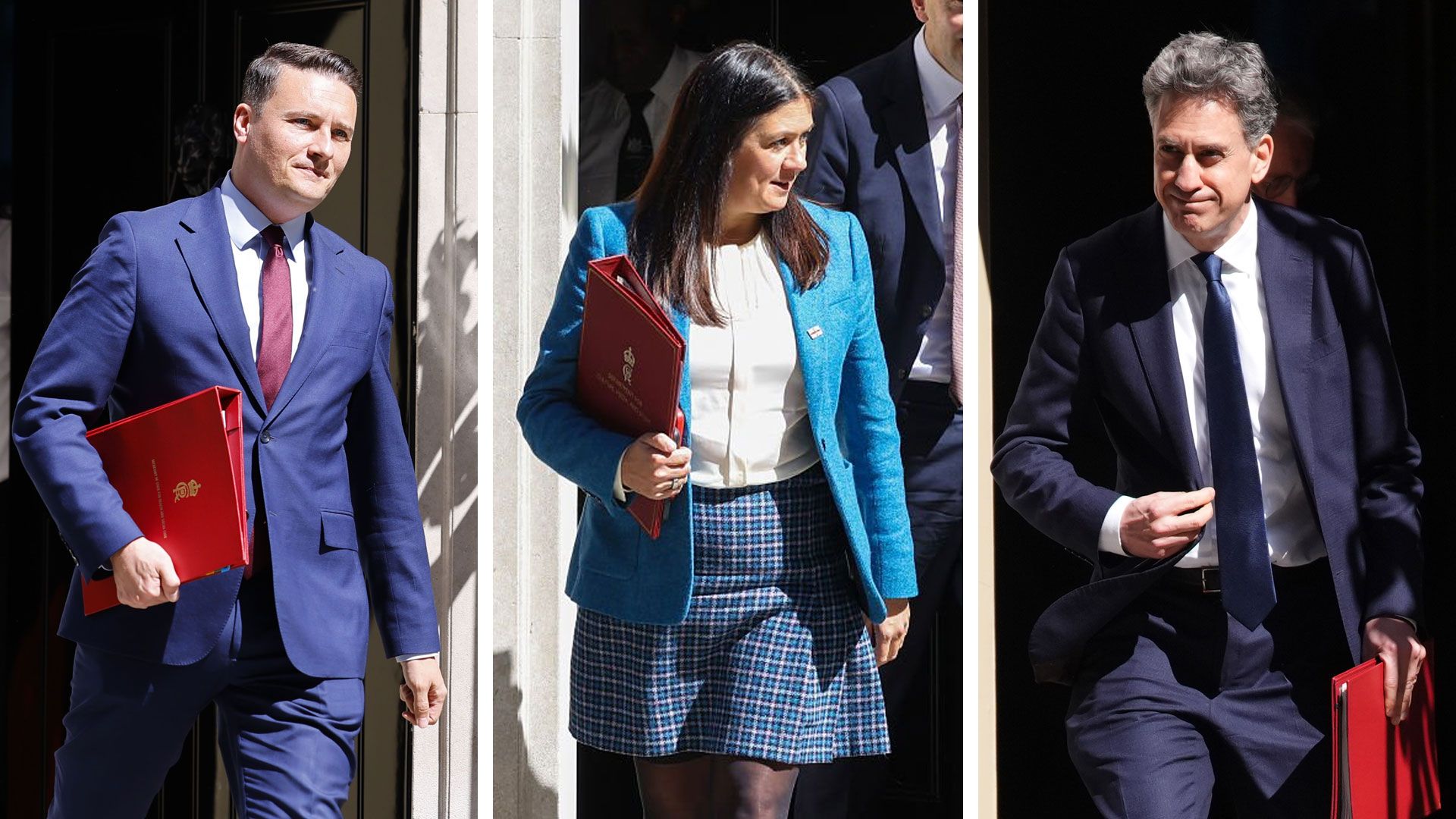 Reporters shout questions at ministers leaving No 10