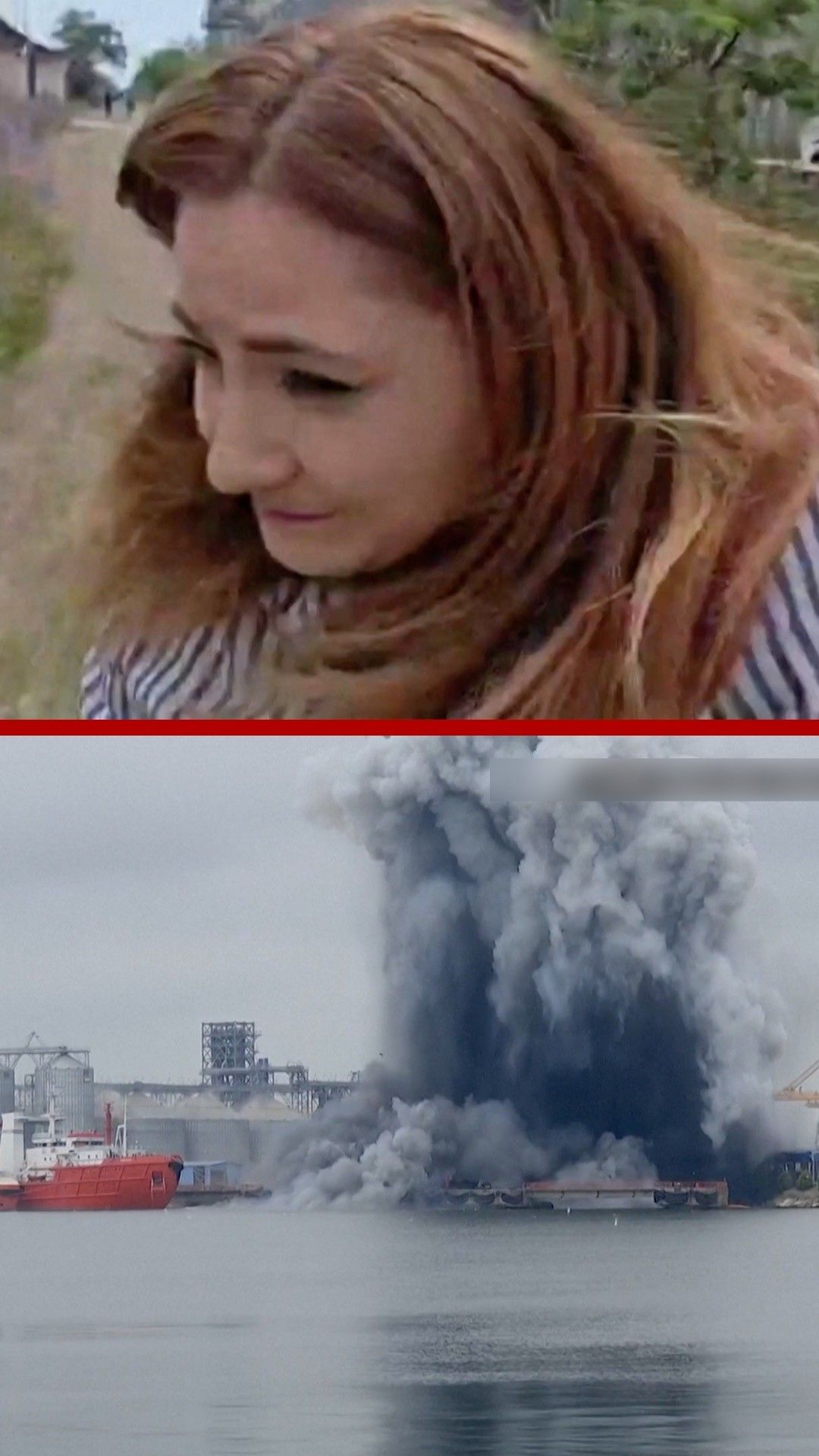 Eksplozija drona tokom javljanja uživo