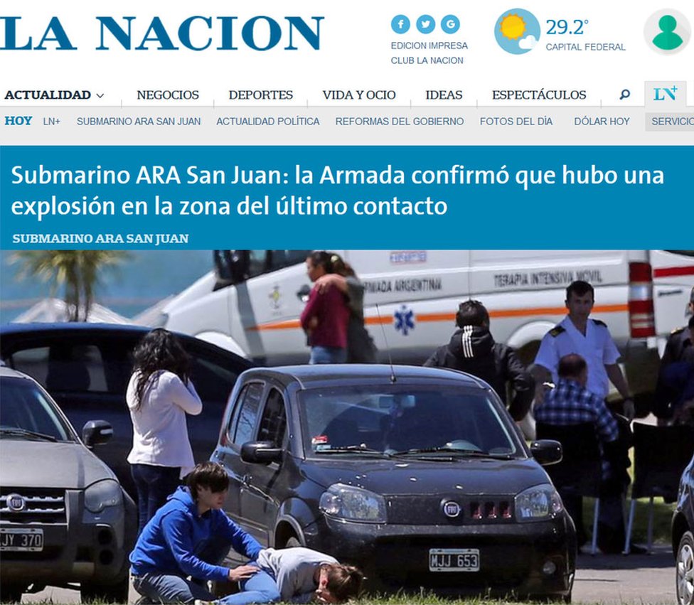 Газета La Nacion опубликовала фотографии эмоциональных сцен