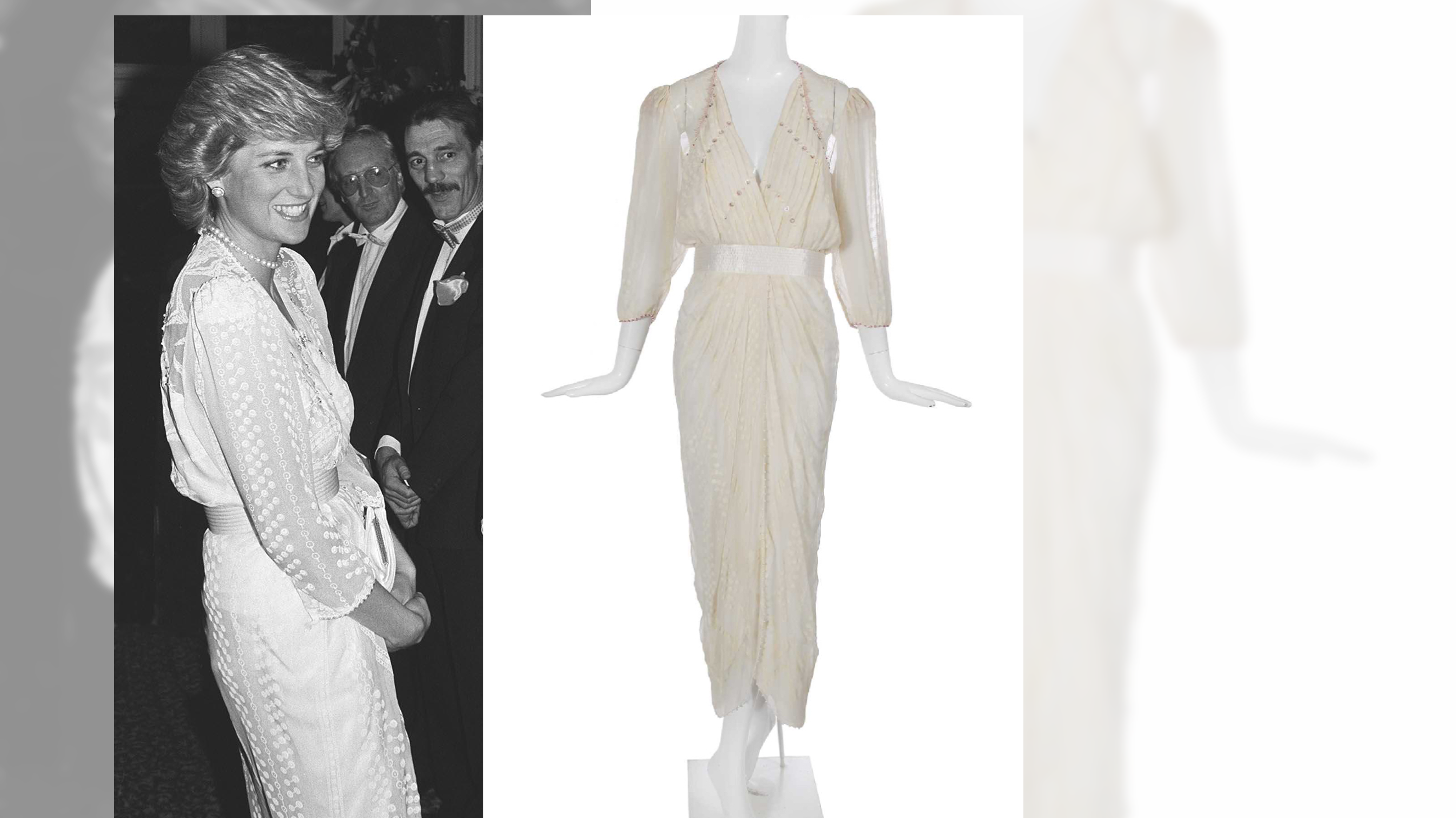Zandra Rhodes' dress worn by Princess Diana sells for 10,000