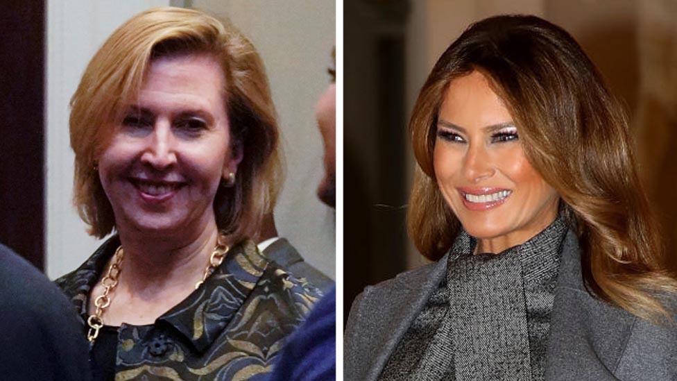 Mira Ricardel (izquierda) / Melania Trump