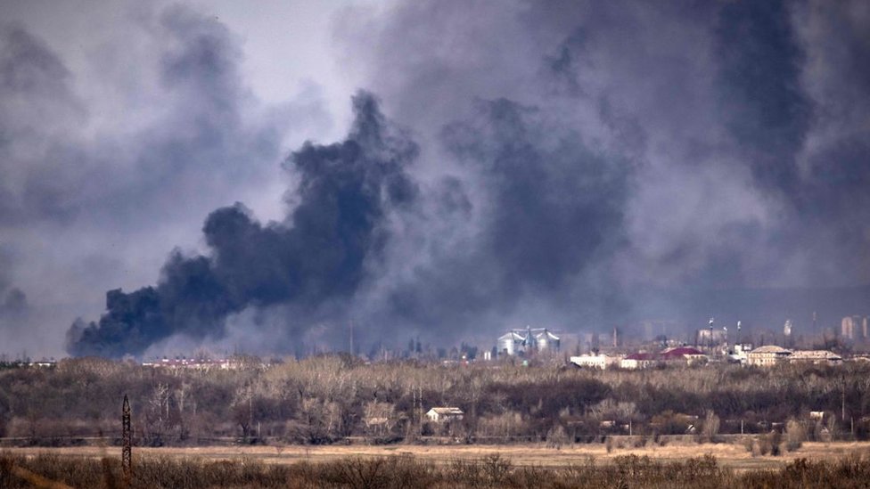 Una localidad a las afueras de Severodonetsk (Luhansk) tras un ataque ruso.
