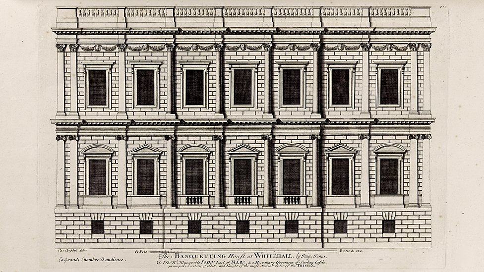 Банкетный дом, Лондон (от Витрувия Британика, или Британского архитектора) - Колен Кэмпбелл, 1715